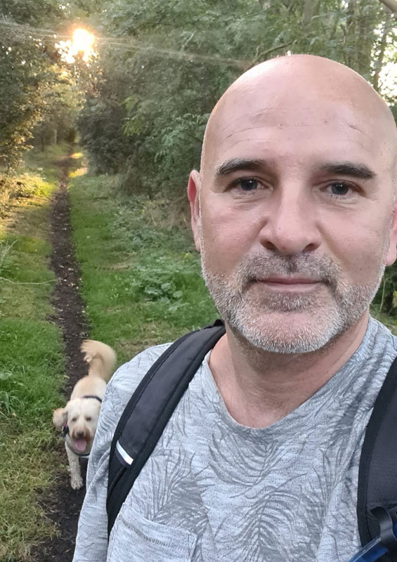 Charlie Lavender on sponsored walk practice
